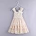 Ever Fairy Lace Flower Rustic Burlap Girl Baby Country Wedding Flower Dress, Champagne, Size M, 12-24months