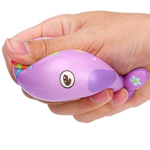 Bokeley Happy Easter Gift Squishies Unicorn Whale Narwhal Kawaii Slow Rising Scented Squishies Kids Toys Gift Collection (Purple) - Thumbnail 4