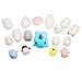 Mochi Squishy, TopTops 16PCS Mini Kawaii Animal Squishies Slow Rising 3D Soft Stretchy Animals Cat Panda with Blue Whale Cartoon Squeeze Seals Healing.. (17pcs)