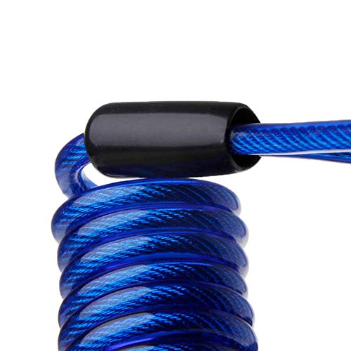 WinnerEco Spring Cable Disc Lock 1.5m Spring Cable Motorcycle Disc Lock Anti Thief Wheel Disc Brake (Blue)