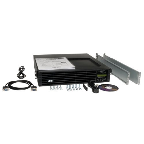 Tripp Lite 1500VA Smart Online UPS Back Up, 1300W Double-Conversion, Extended Run Option, 2U Rackmount, LCD, USB, DB9 (SU1500RTXLCD2U)