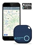 musegear app Key Finder (Dark Blue), New Version 2 | 3X Louder | Easily find and Track Your Keys, Phone, Remote, Wallet | Smartphone Bluetooth-GPS Pairing