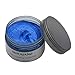 Rotus Hair Color Wax Natural Ash Matte Long-lasting Professional Strong Hair Lacquers Gel Cream 4.23oz for Men and Women (Blue)