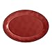 Rachael Ray Cucina Dinnerware 10-Inch x 14-Inch Stoneware Oval Platter, Cranberry Red