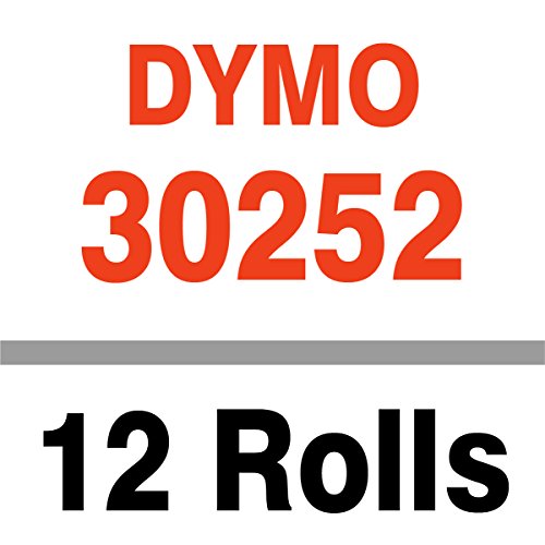 Dymo 30252 Compatible Strong Adhesive & Sharp Print (1-1/8" x 3-1/2") Labels for Shipping & Mailing Address Work with Dymo LabelWriter Printers [12 Rolls, 4200 Labels]