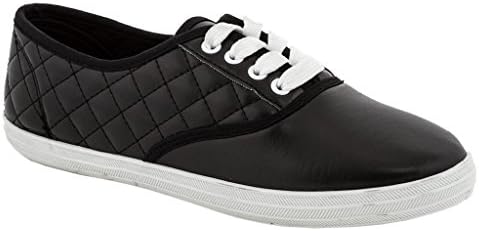 Rasolli Women's Quilted Faux Leather Fashion Oxford Sneakers