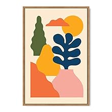 signwin Framed Canvas Wall Art Boho Decor Illustration Canvas Prints Home Artwork Decoration for Living Room,Bedroom - 24x36 inches