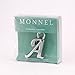 Monnel Z-321 Letter A Keychain Thick Simple Alphabet Key Ring Creative Packaging Design Box