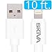 Skiva USBLink (10 ft / 3m) Sync and Charge 8-pin Cable for iPhone 11 Pro Max, Xs Max Xr X 8 8+, iPad Pro Air Mini, iPad 6th gen, iPod Nano 7th gen, iPod Touch 6th 5th gen & More [Model:CB102]