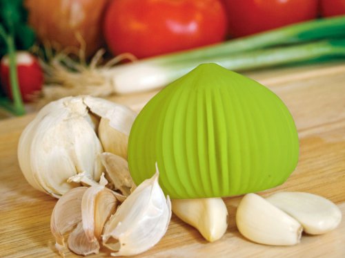 HIC Harold Import Co. 8906 Garlic Peeler, Silicone, Lime Green