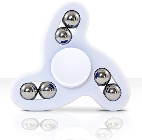 Focus Spinner - (4 Colors) Fidget Spinner Toy For Anxiety Stress Relief Attention Focus For Children / Adult Gift ADHD (White X)