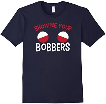 Men's Show Me Your Bobbers Fishing Tshirt XL Navy