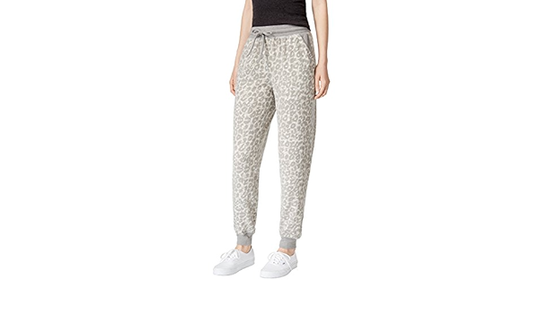 khaki leopard joggers
