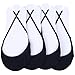 Cinak Women Low Cut Socks No Show Half Socks with Sling Back 4-Pairs (Black)