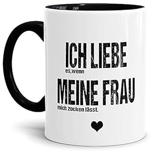 Spruch Tasse für den Mann Ich Liebe Meine Frau – Zocken/Witzig/Geschenk-Idee unter Freunden oder Kumpels/Männer-Tag…