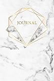 Journal: Blank Marble + Gold Journal | 120 Numbered Blank Pages Notebook | 6 X 9 Marble & Gold Perfe by Vanguard Notebooks