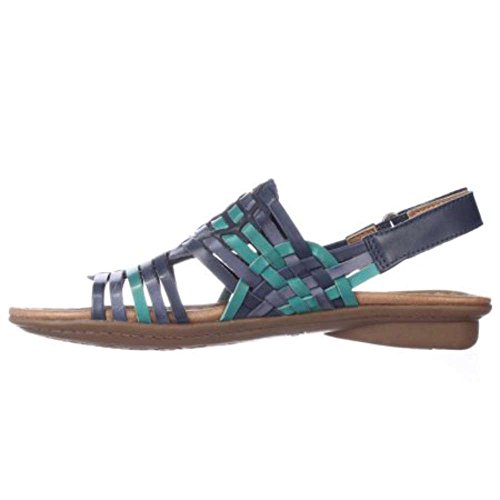 Naturalizer womens westerly open toe casual flat sandals, blue mu…
