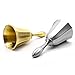 DomeStar Hand Bell, 2PCS Call Bell Wedding Bell Dinner Bell Golden and Pewter Classroom Bell for Kids