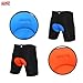 Arltb Bike Shorts Men & Women 3D Padded Bicycle Cycling Underwear Orange