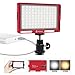 Moman LED Video Light with Case for DSLR Camera Portrait, CRI96+ Bi-Color 3000K-6500K Brightness Dimmable, with OLED Display, Aluminum (RED)