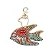 Cenda DIY 5D Diamond Painting Keychain,Full Drill Diamond Painting Pendant Mosaic Making Key-Chains Key Ring Phone Charm Bag Pendant Decor Accessory,Gold Fish