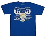 National Lampoon's Christmas Vacation Moose Mug Blue Adult T-Shirt