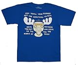 National Lampoon’s Christmas Vacation Moose Mug Blue Adult T-Shirt Size XXX-Large, Online Clothing Store