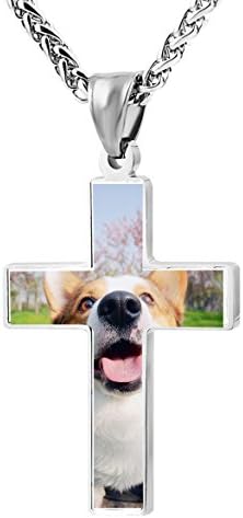 Happy Corgi Religious Prayer Jewelry Pendant Zinc Alloy Cross Necklace