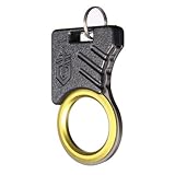 Keychain - TOOGOO(R) EDC Cut Rope Device Lap Belt Cut Thumb Grip Keychain Survival Outdoor Tool 4.5X2.5CM Black