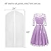 Univivi Hanging Garment Bag 48 inch Suit Bag for Storage(Set of 6) Washable Clear Lightweight Garment Bags for Long Dress Dance Costumes Suits Gowns Coats