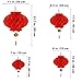 Supla 24 Pcs 4 Size Chinese Red Lanterns Decorative Hanging Plastic Chinese Lanterns 6