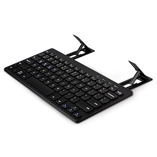 LEVREA Wireless Keyboard, Ultra-Thin Bluetooth Keyboard with Bracket Compatible for Windows Android & iOS