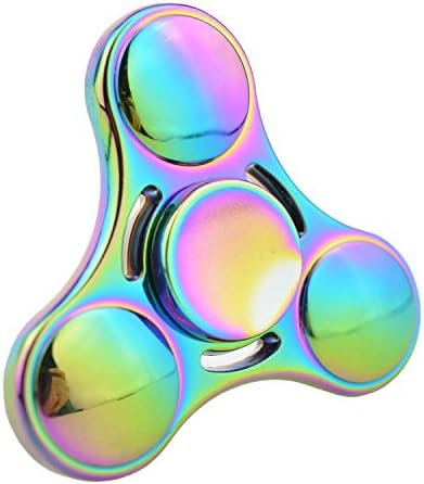 Willg Fidget Spinner Rainbow Toys ,Tri-Figet Cube,EDC Hand Spinner Helps Focusing Premium Quality With High Speed Durable Ceramic Bearing For Relieves ADHD Anxiety and Boredom (Rainbow)