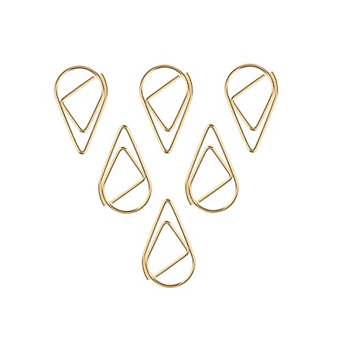 DeedyGo 250 Pcs Gold Cute Paper Clips, Smooth Steel Wire Paper Clips In Durable Box for Office Supplies School Students - (1 inch/25mm)