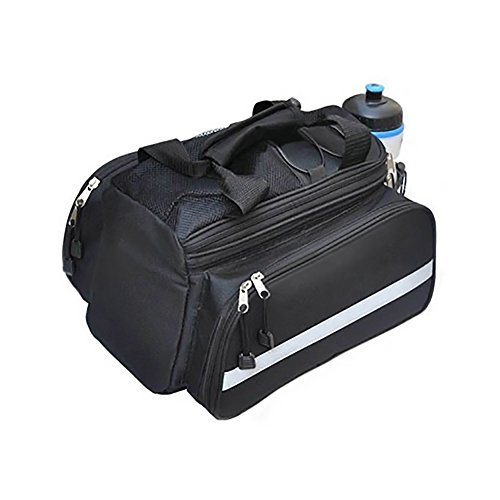 SHZONS Bike Trunk Bag, Bike Rear Seat Bag,Bicycle Backseat Bag Cycling Pannier Rear Rack Trunk Bag Chest Bag with Side Bag