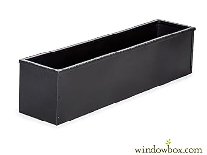 Amazon Com 42in Black Tone Metal Window Box Liner Garden
