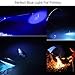 4 Pack Blue LED Flashlight,Best Mini Blue Light Flashlight - Portable, Zoomable, Water & Shock Resistant Blue Flashlights with Clip For Fishing Hunting