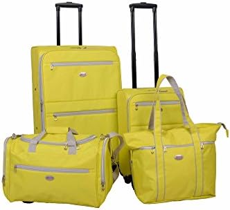 American Flyer Perfect 4 Piece Luggage Set (YELLOW)