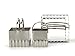 RSVP International Endurance Biscuit Cutters, Rippled Square Set of 4, Stainless