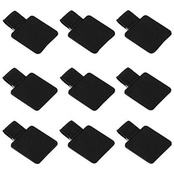 9 Pack Pen Loop Holder, Volin Crik Self-Adhesive Pen Holder Pencil Elastic Loop Designed for Notebooks, Journals,Calendars (Black 9pcs)