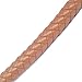 Camel 13mm Width DIY Handbag Accessories Braided Pu Leather Purse Handles Handbag Straps Detachable Buckles Length 23.6 Inches