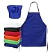 Odelia Tessa's Kitchen Kids - Child's Chef Hat Apron Set, Kid's Size, Children's Kitchen Cooking and Real Baking Wear Kit for Those Chefs in Training, Boys or Girls (M 6-12 Year, Blue)