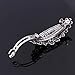 Frcolor 2pcs Crystal Bridal Hair Clip Retro Silver Hairpin Rhinestone Hair Barrette