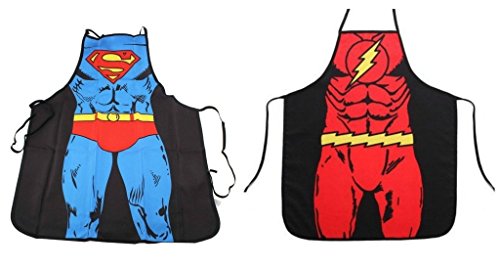 DC Comics Justice League Superman and The Flash Superhero Character Child (Youth, Petite) Apron Set