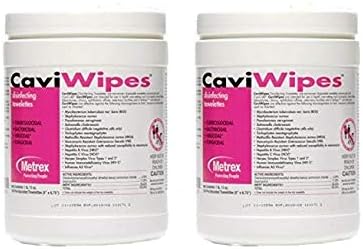 CaviWipes Metrex Disinfecting Towelettes Canister Wipes, 160 Count (Тwo Рack)