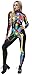 JomeDesign Womens 3D Skeleton Halloween Costumes Cosplay Jumpsuit Bodysuit Colorful Skull X-Large