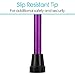 Vive Folding Cane - Foldable Walking Cane for Men, Women - Fold-up, Collapsible, Lightweight, Adjustable, Portable Hand Walking Stick - Balancing Mobility Aid - Sleek, Comfortable T Handles (Purple)