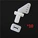 Jiexing 10 Pcs Nylon Control Horns 21x11 mm,White Pin Horns for RC Airplane Parts Remote Control Foam Electric Plane FM11-605B