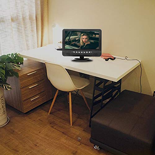 GJY 9.5-Inch Portable Widescreen TV, Built in Digital Tuner+NTSC,USB/TF Card Slot/Headphone Inputs,with Detachable Antennas,Automotive Mobile TV,Full Function Remote,Removable Bracket - Thumbnail 2