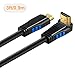 CableCreation 4K HDMI Cable 3ft Down Angle 90 Degree Right Angle, Support 4K@60Hz Ultra HD 3D Video, Male to Male Black HDMI Cable for TV, PC, Gaming and More
